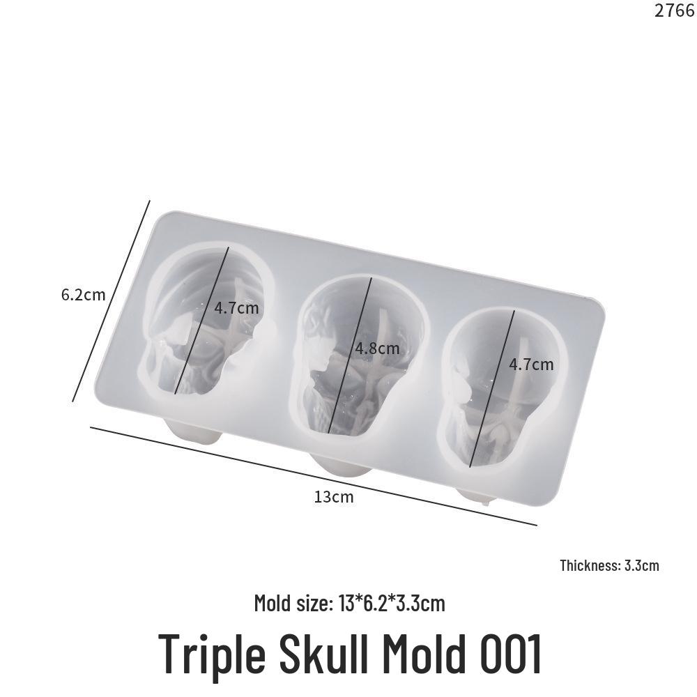 

Poppy Skull Crystal Resin Keychain & Vent Clip Silicone Mold for DIY Candle or Incense