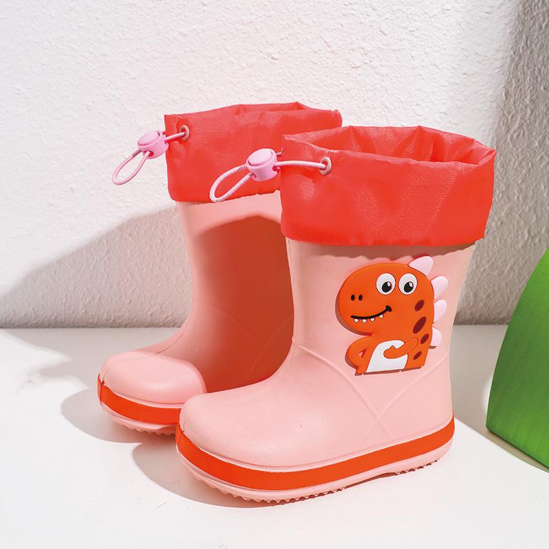 Children's Rain Boots Boys Girls New Kindergarten Baby Water Shoes Waterproof Non-Slip Outdoor Wear Toddler Rain Boots