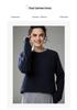 2024 Autumn/Winter Women's Korean Style Round Neck Loose Fit Cashmere Wool Sweater.