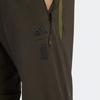 Adidas Knitted Sweatpants Men's Dark Gray Olive Green Moderate Cuffed Pants HE5159