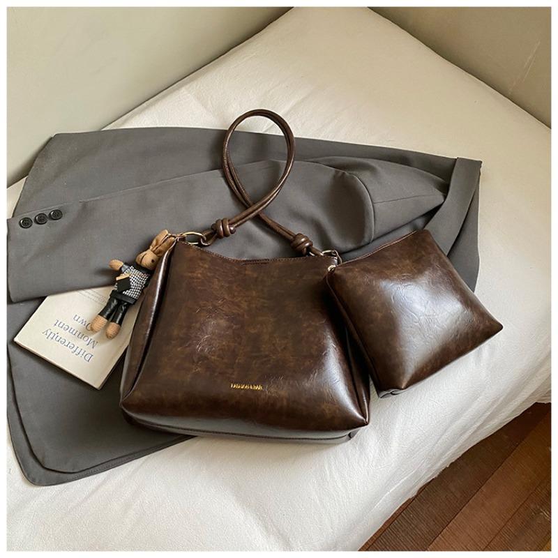 Bag women s new autumn crossbody large-capacity bucket bag retro high-value fashion shoulder bag light luxury
