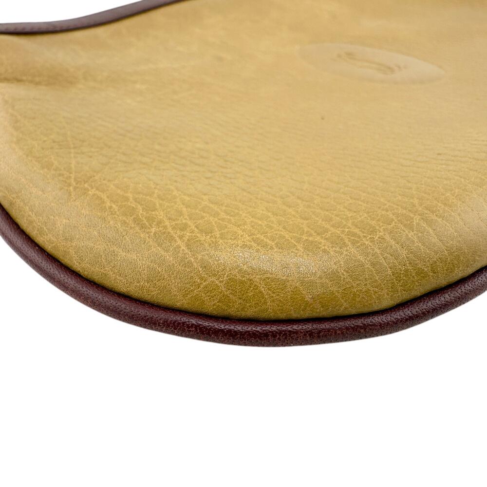 CARTIER Pouch business bag By color leather Clutch bag mustard leather Women Used