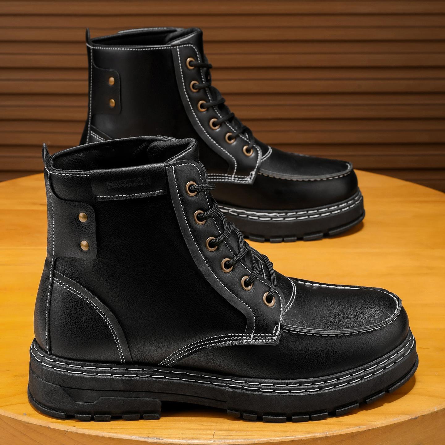 

Men s high top denim boots, casual sports shoes, trendy and fashionable men s boots 39