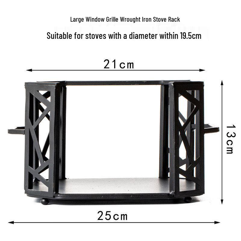Retro Charcoal Stove Iron Rack: Portable, Wind-Resistant, Heat Insulation Stand