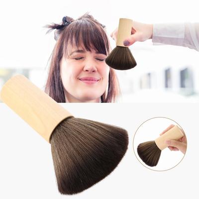 Fiber Material Neck Duster Brush Anti-Static Record Cleaning Brush  For Barber Shop