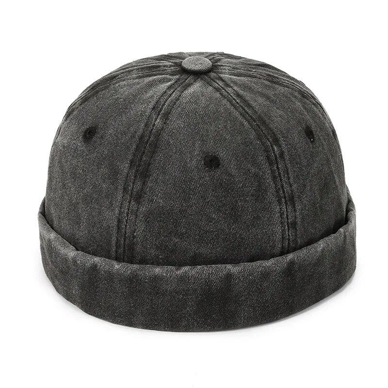 Hatsmen's Four Seasons Denim Cloth Gua Skin Hat, Street Bare Panel, Landlord Hat, Personality Fashion, Retro Outdoor Trend