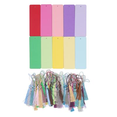100 Set Blank Color Bookmarks Cardstock Multipurpose Innovative Blank Paper Bookmarks with Colorful