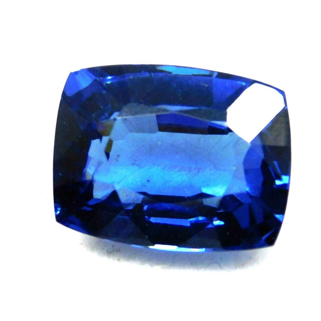 Natural Blue Tanzanite Loose Gemstone Cushion Cut 10 Ct Tanzania for Jewelry Making and Crafts