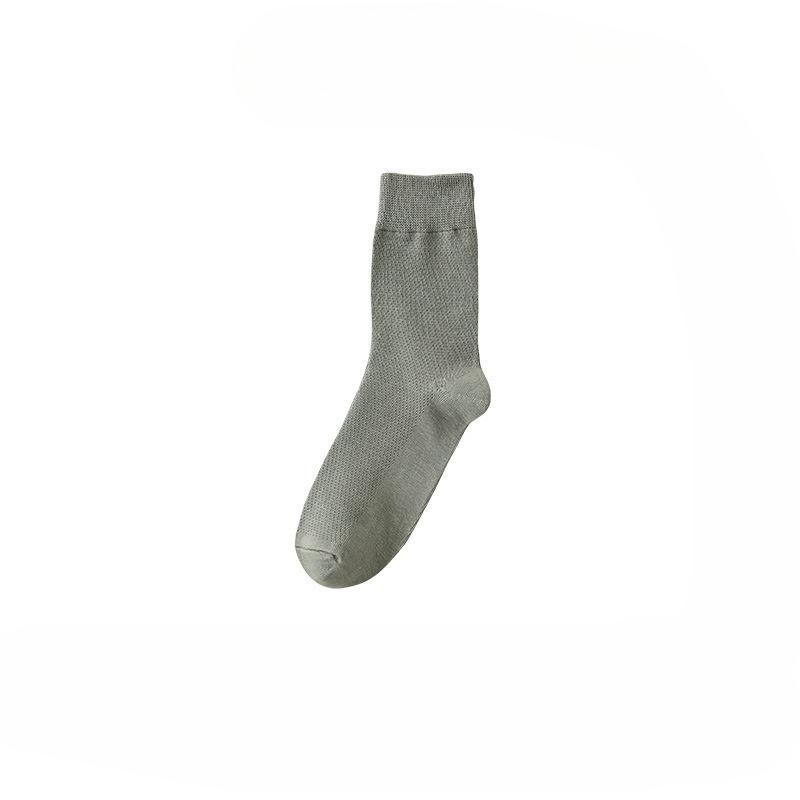 Men's Summer Mesh Pure Cotton Mid-Calf Breathable Anti-Sweat Cotton Stockings Anti-Odor Long-Sleeved Stockings