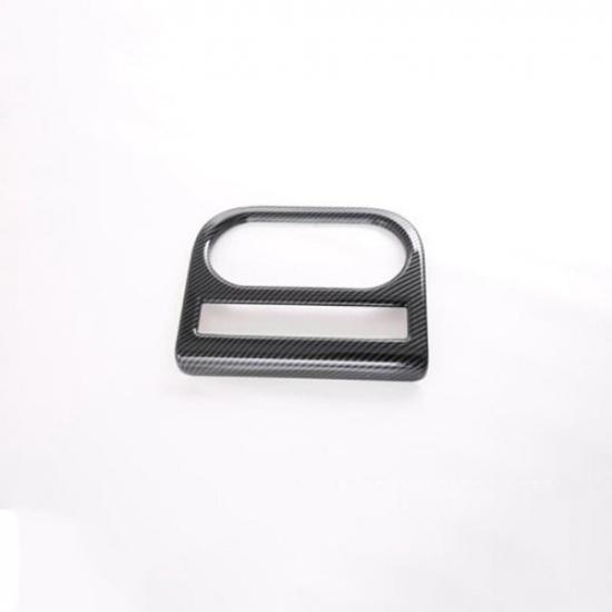 For Toyota bZ4X 2022 2023 24 Carbon Fiber Rear Water Cup Holder Frame Cover Trim