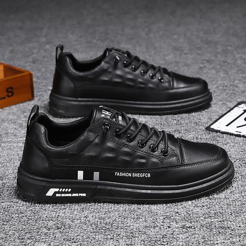 

Personality 2024 new crocodile pattern casual shoes little white shoes men s youth board shoes business dress shoes men s board shoes 39 чёрный