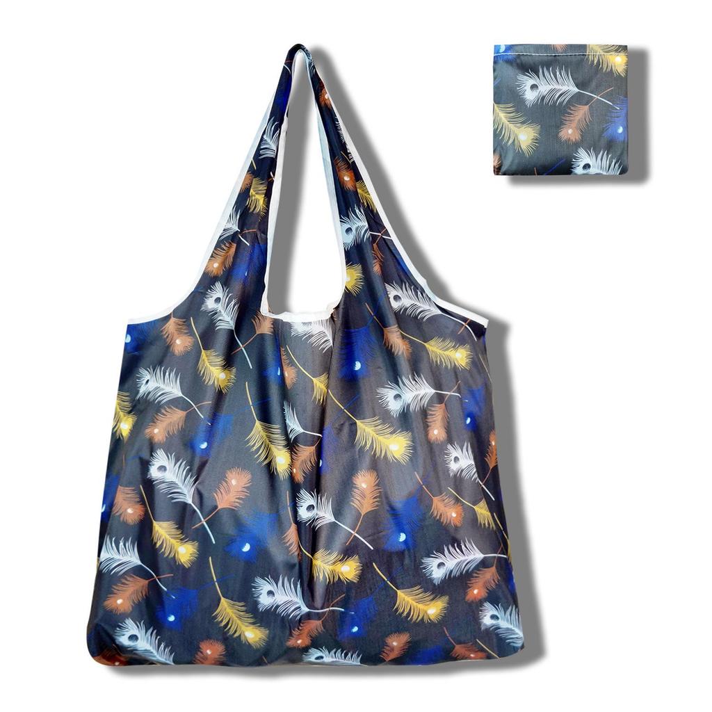 Eco-Friendly Large Capacity Foldable Tote Bag - Creative, Portable, Printed, and In Stock
