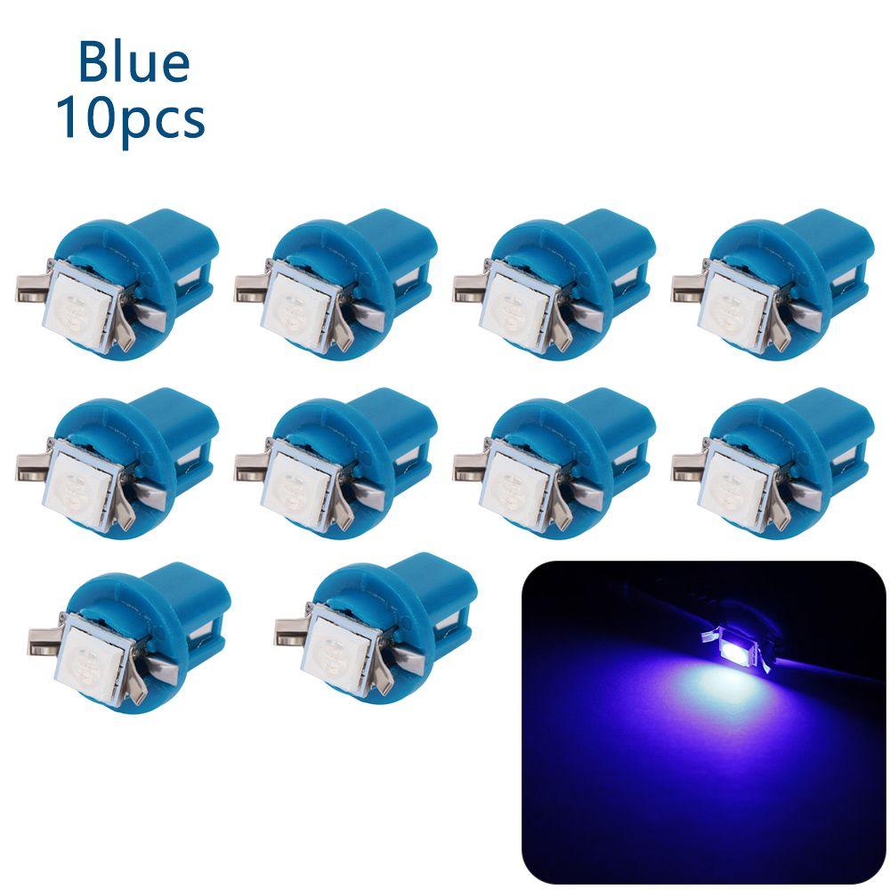 10Pcs New 1SMD T5 B8.5D Gauge LED Car Lights Dashboard Side Interior Dash Lights Indicator Bulbs Bulbs 7