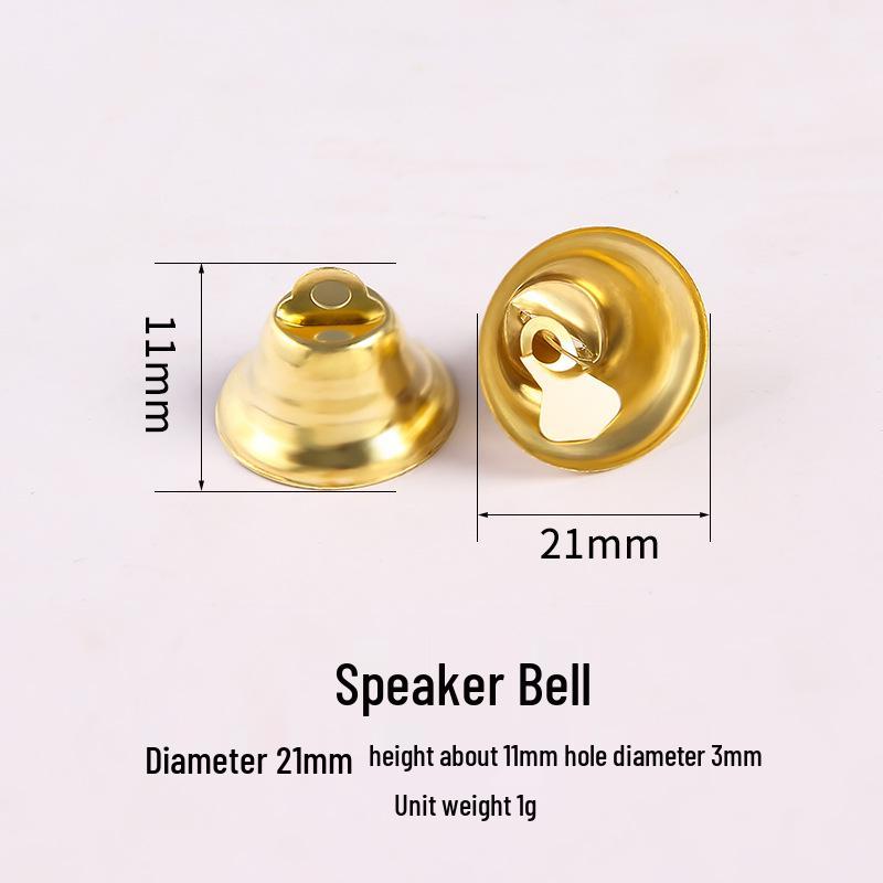 Otevřená trubka Vánoční zvonek ozdoba - 10-50mm Kovová závěsná zvonkohra