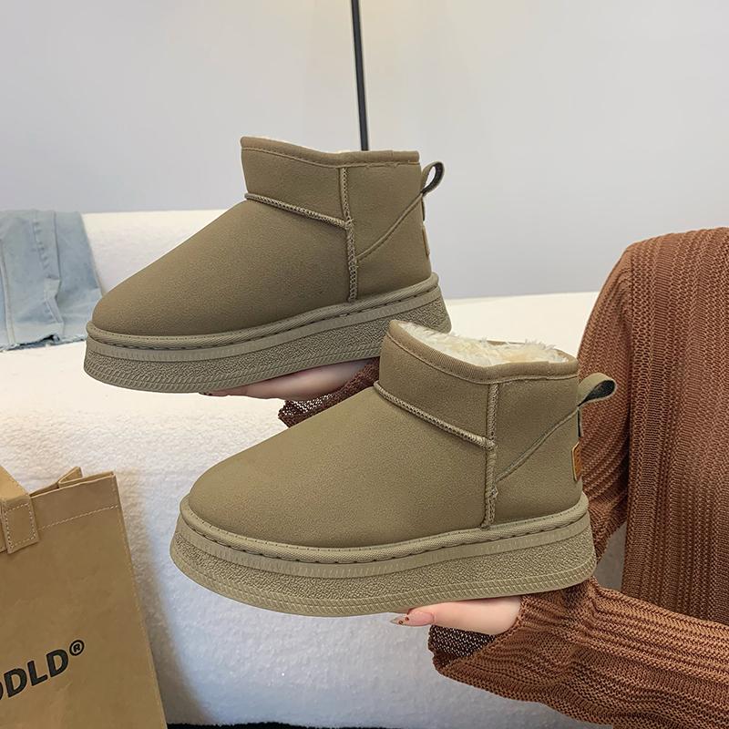 New 2024 hot sale Women Winter Boots Designer Platform Boots for Leather Warm Short Plush women's Ankle Boots Botines Mujer