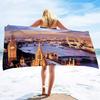 Large Plush Microfiber Beach Towel Quickly Absorbs Water, Fast Drying, Easily Shake Off Sand,Gym Poolside Sunbed Throw for Women
