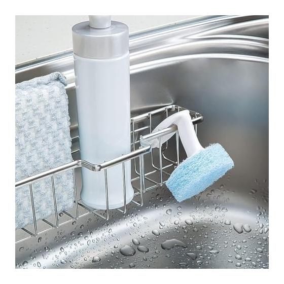 Mameita Kitchen Sponge Blue Approx. Width 6.5cm x Depth 6.5cm x Height 2cm Set of 3 Kitchen Clean Pro Sink Washing Spare Replacement Removal of water