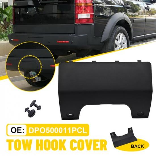 Rear Bumper Tow Eye Hook Cover Towing Cap W /Clip For Land Rover LR4 LR3 04-16