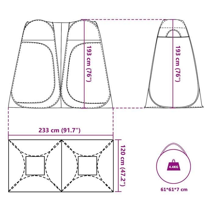 VidaXL Pop-up Waterproof Green Privacy Tent, Tent, Garden Tent, Outdoor Shelter, Camping Tent, Shelter of 4004137