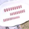 30pcs Press on Nail Almond Fake Nails with Glitter & Rhinestone Decor Artificial Nails for Fingernail DIY Decoration