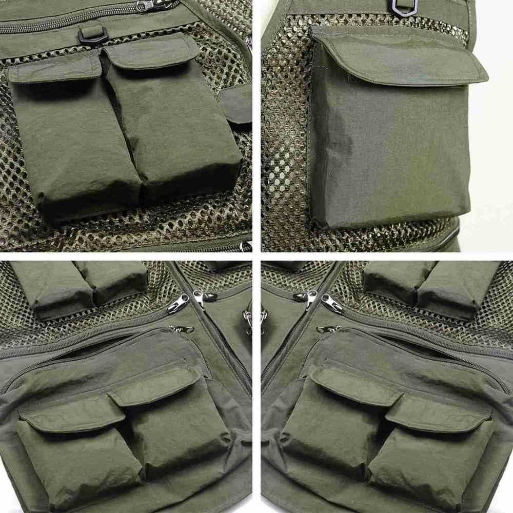 Breathable Mesh Travel Vest Lightweight Outdoor Vest Durable Fishing Vest  Safari
