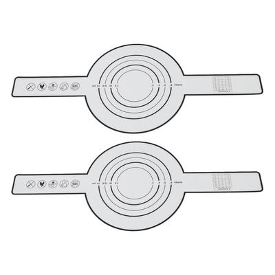 2pcs Bread Sling Silicone Heat Resistant Reusable Anti Stick Bread Baking Mat for Cooking Black