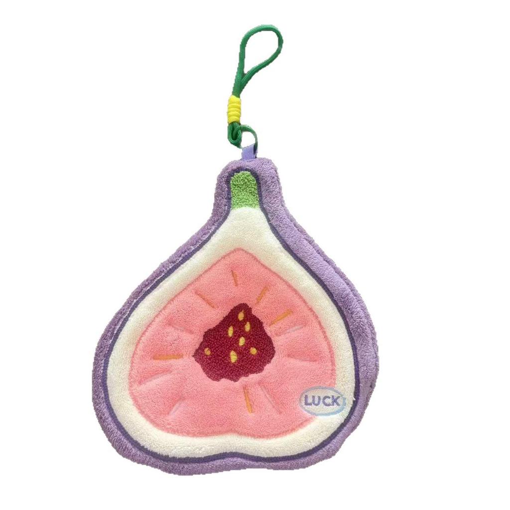 Cartoon Fruit-Shaped Coral Fleece Hand Towel - Absorbent Kitchen & Bathroom Cloth