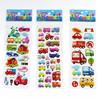 12pcs 3D Bubble Transportation Sticker Engineering Vehicle Decals DIY Diary Stationery Fridge Education Cool Cartoon Sticker Toy