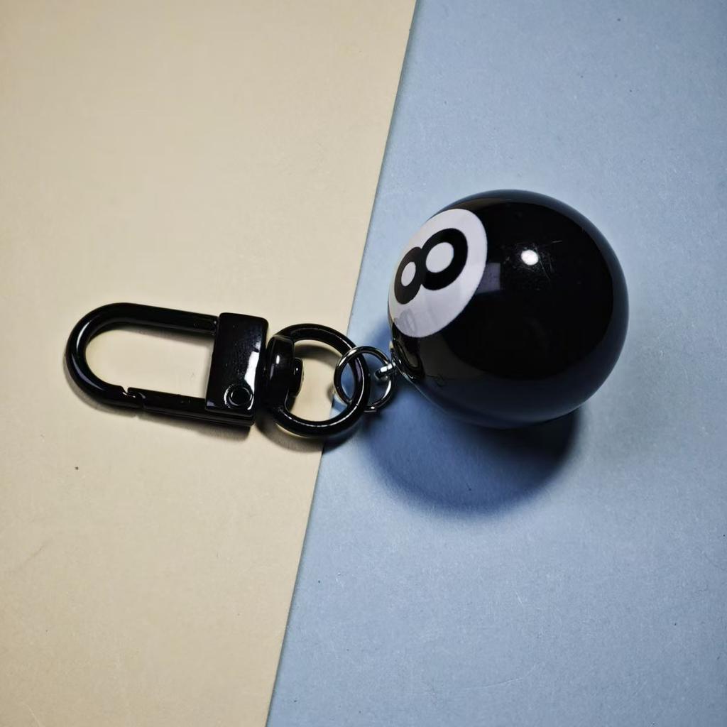 Black No.8 Billiard Keychain Mini Ball Pendant Key Ring Resin Keyring Bar Table Decoration Jewelry Game Souvenir Gift