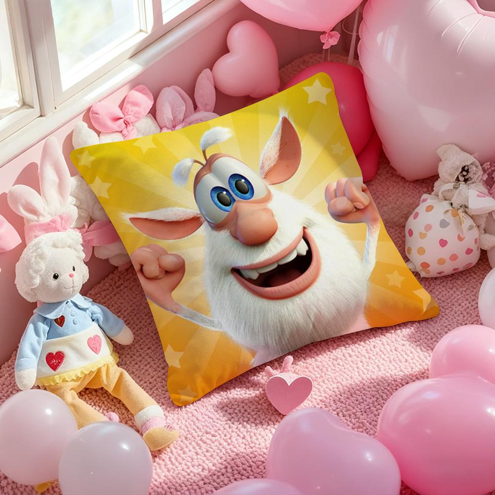 Fourbob-Booba Cute Cushion Cover Pattern Printed Pillowcase for Living Room Sofa Cushion Cover & Bedroom Decor