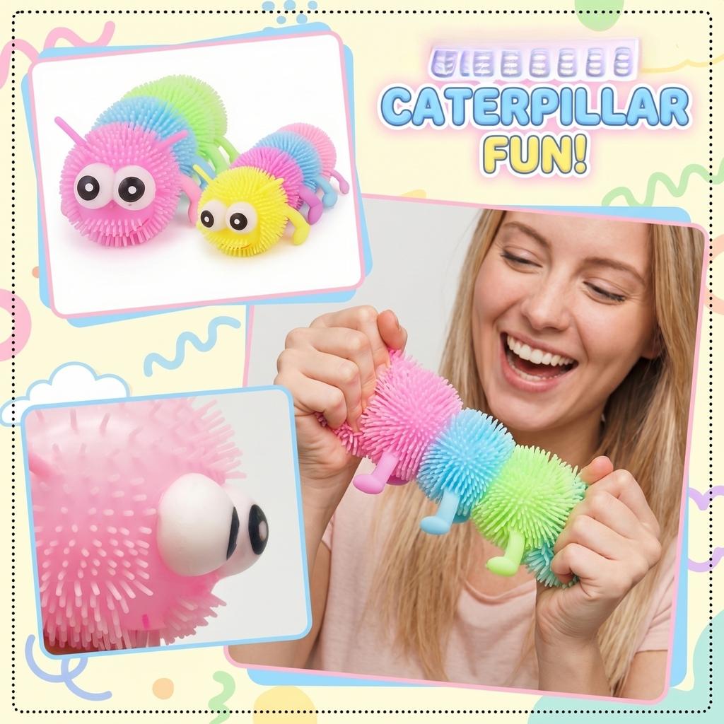 Caterpillar Toys Worm Stress-Relieving Toys Suitable For Party Gifts Birthdays And Creative Games(Random Color)