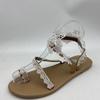 2025 Women Flat Shoes Summer New Lace Flower Sandals Open Toe Bresthable Flat Beach Shoes Women Floral Roman Slippers WSH3628-1