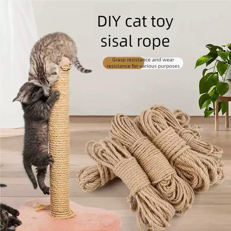 DIY Cotton Sisal Rope for Cat Tree Scratching Post Scratcher Cat Toy Climbing Frame Durable Scratch Resistant Replacement Rope