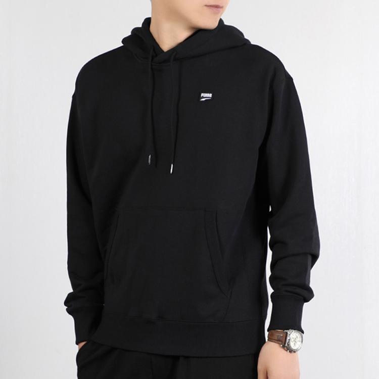 Puma Sport Casual Hooded Knit Pullover Sweatshirt Men Tops Black 596002-01