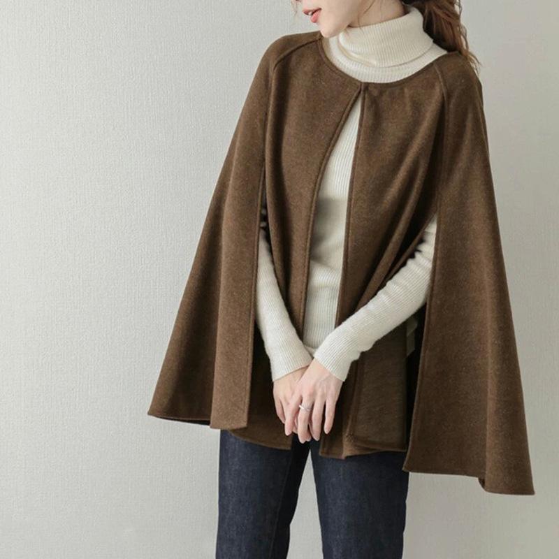 Women's Autumn Versatile Wool Coat and Shawl