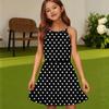 Children's Summer Casual Fashion Round Neck Solid Color Sleeveless Dress