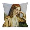 European Royal Court Lady Young Woman Portrait Painting Sofa Throw Pillowcase Rose Flower Home Decoration Art Cushion Cover