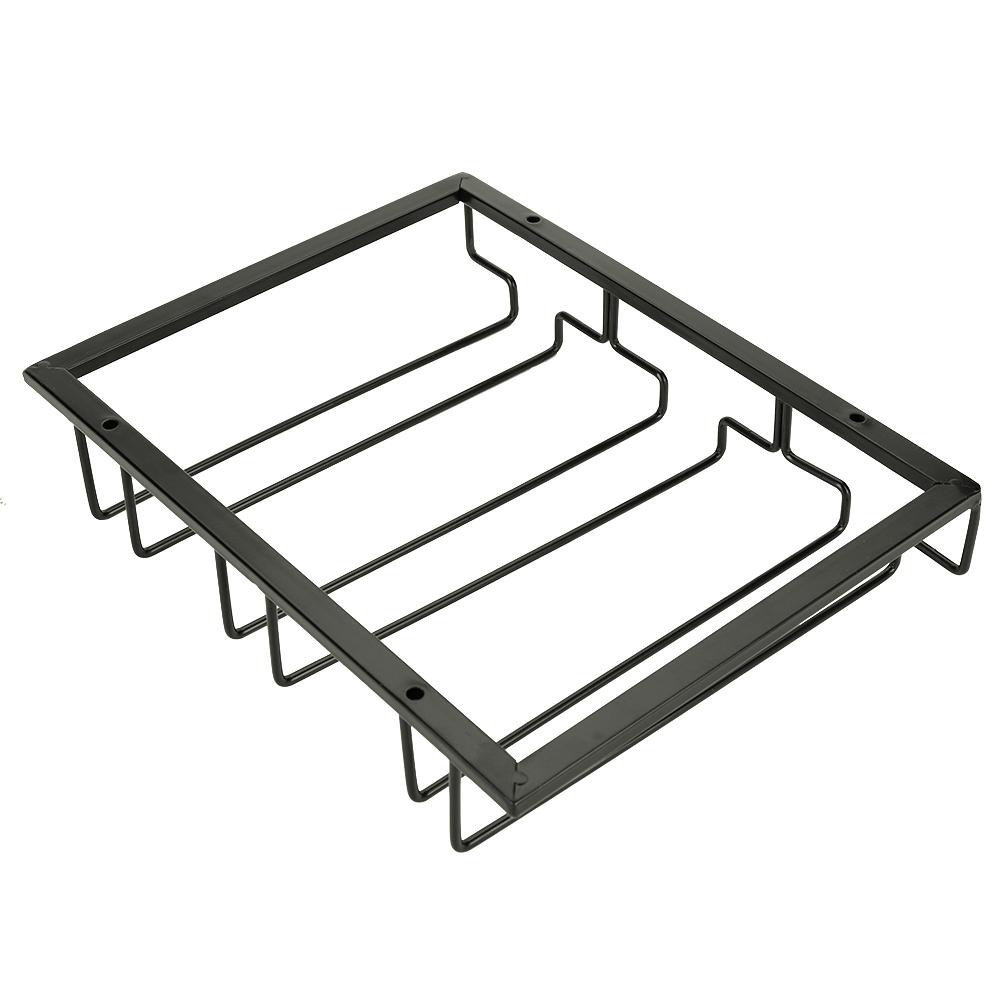 Metal Iron Wine Cabinet Rack Kitchen Dining Bar Cup Holder Hanger Shelf