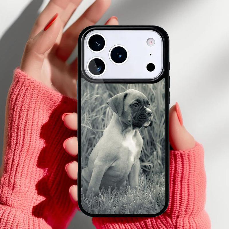 

Boxer Dog Cute Funny Phone Case for iPhone 17 16 15 14 13 Pro Max Back Cover for 12 11 Pro Coque iPhone 13 Pro