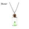 Halloween Party Decoration Ghost in Bottle Necklace, Glow The Dark Surprising Birthday Gift Charm Jewelry, Adopt A Ghost/Cat/Dog Pendant Necklace for