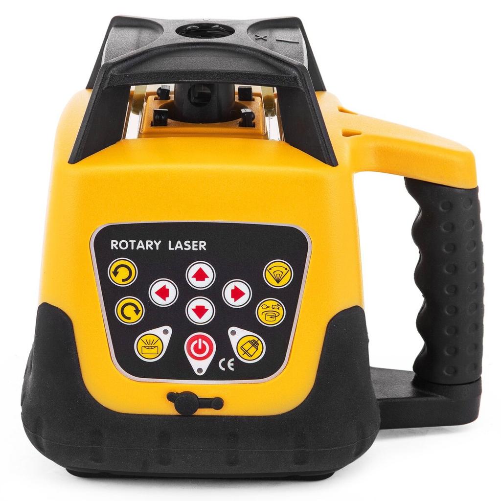 Kit de Nivel Láser Rotatorio Haz Rojo Láser Rotatorio Digital Autonivelante Rango 500M con Control Remoto y Receptor