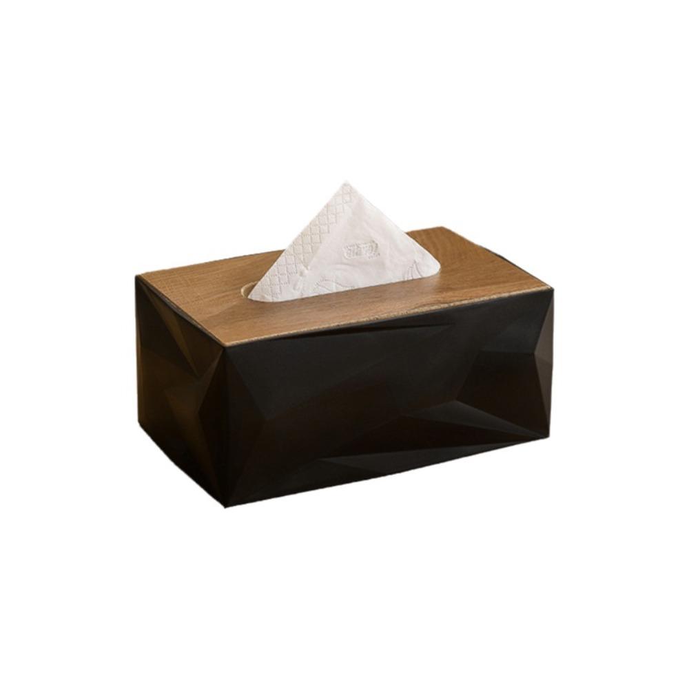 Double-sided Cover Desktop Tissue Box Plastic Napkins Holder Smooth Extraction Tissue Rack Hotel
