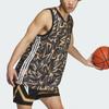 Adidas Reversible Basketball Tank Top With Contrast Print Men Tops Wheat-Brown JC6796