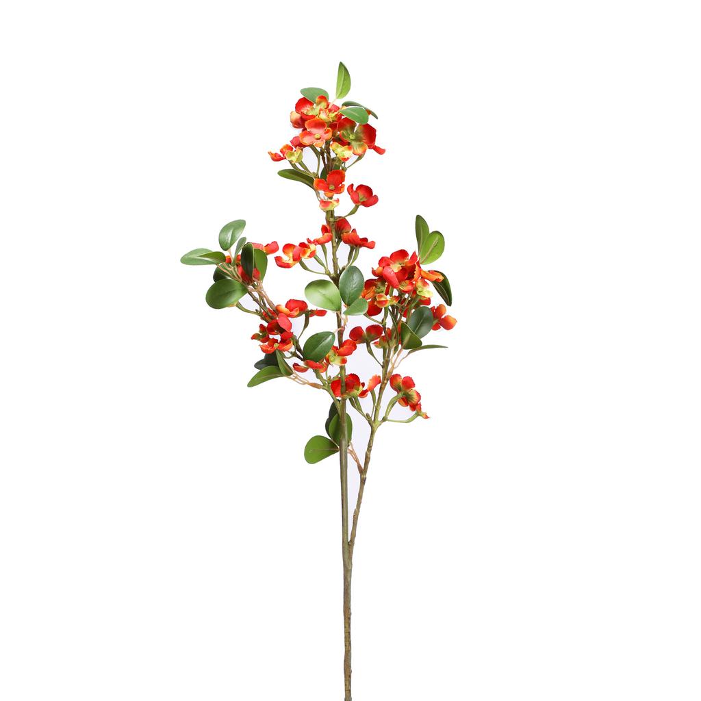 Artificial Plum Blossom Flower Realistic Faux Silk Plum Blossom Branch for Home Weddings Vase Decor 82cm Red