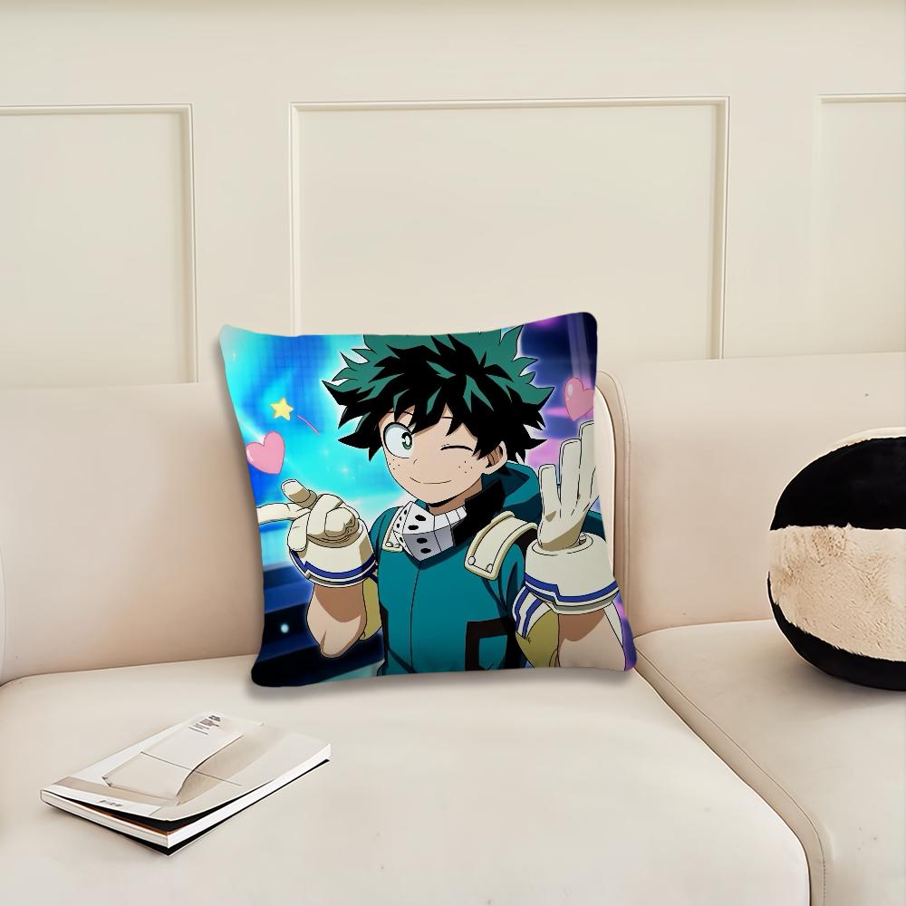 Anime M-My H-Hero Academia Izuku Midoriya Cushion Cover Living Room Headboard Office Bedroom Cushion Sofa Nap Time Pillow Case