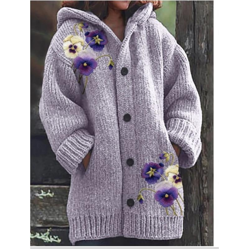 S-5XL for 2025 New 3D Printed Autumn and Winter Jacket Thickened Hooded Cardigan Sweater