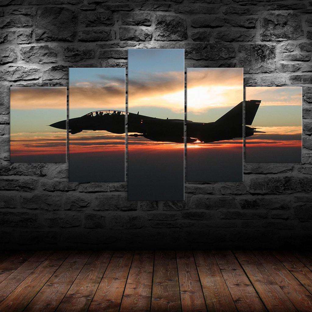 Aereo Aereo Paesaggio Tela 5 Pezzi Cinque Pannelli Stampa Murale Poster Arte Moderna Immagine Decorazione Casa Regalo Per Lui Per Lei