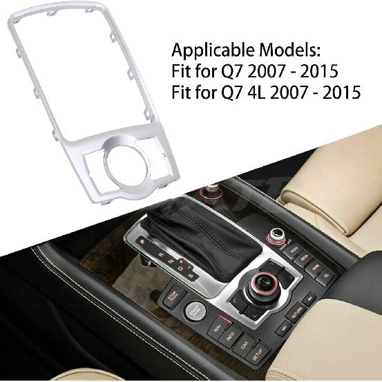 Car Gear Shift Console Panel Frame, Front Central Console Frame Trim 4L0864260A Glossy Appearance Fit For 2007 2008 2009 2010 2011 2012 2013 2014