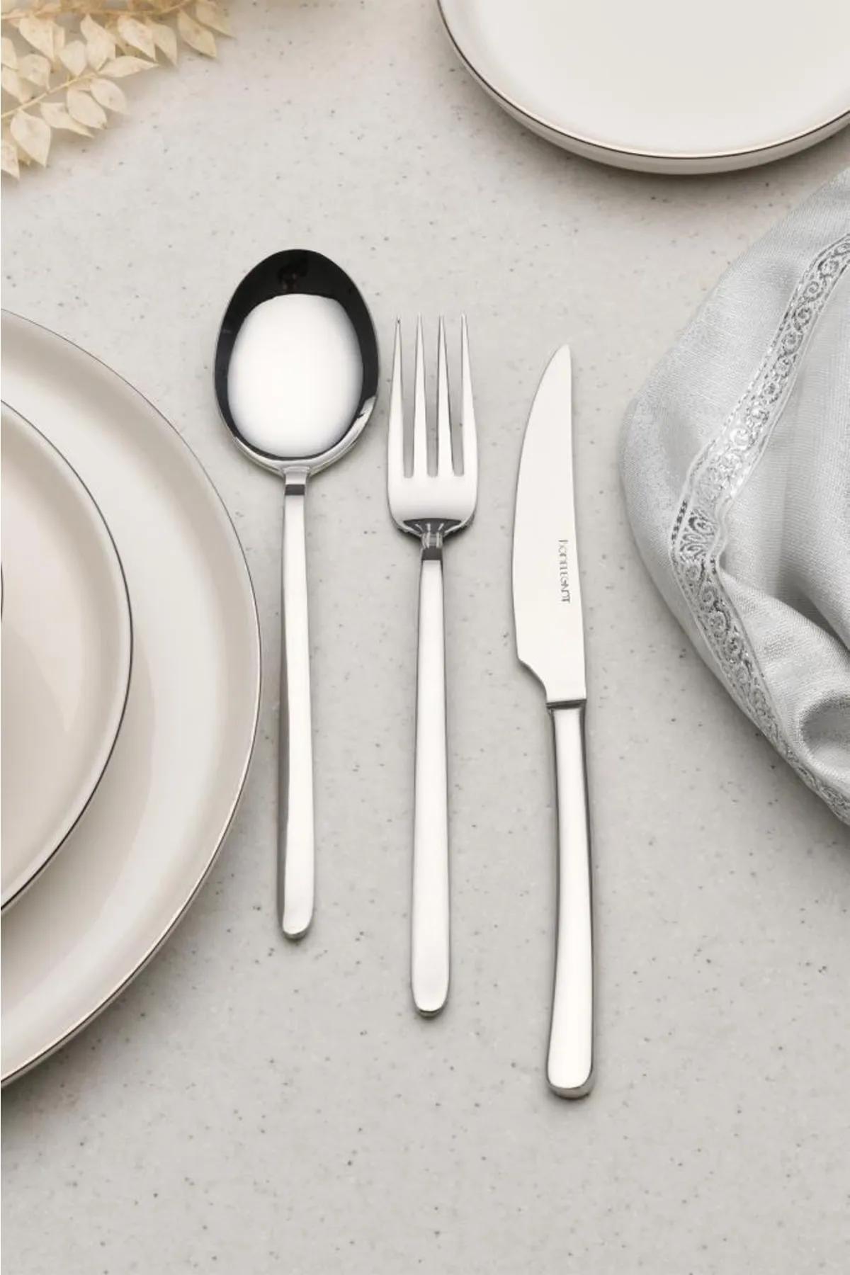 

EPeddler Home Bonelegant Modern 18 Parça 6 Kişilik Çatal Kaşık Bıçak Seti срібний