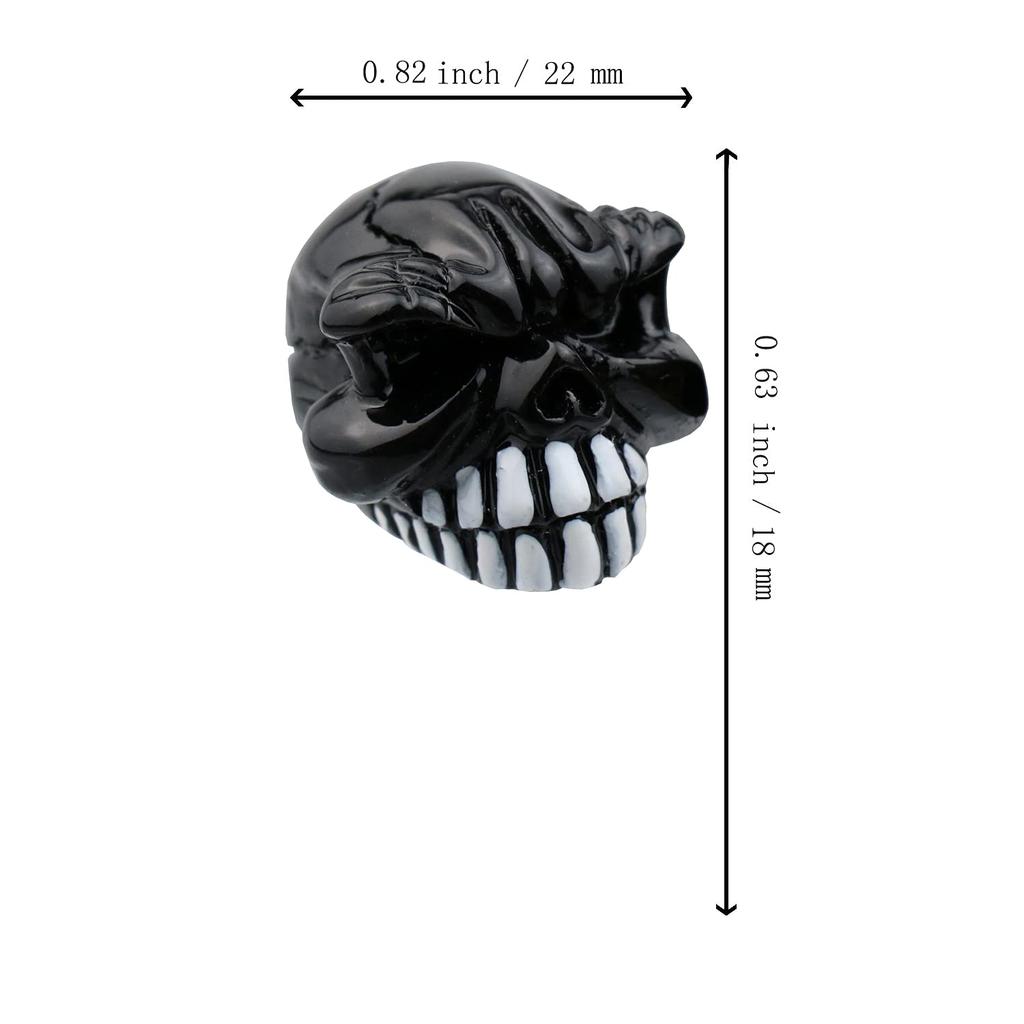 Bashineng Car Tire Valve Stem Cap 4Pcs Skull Head Valve